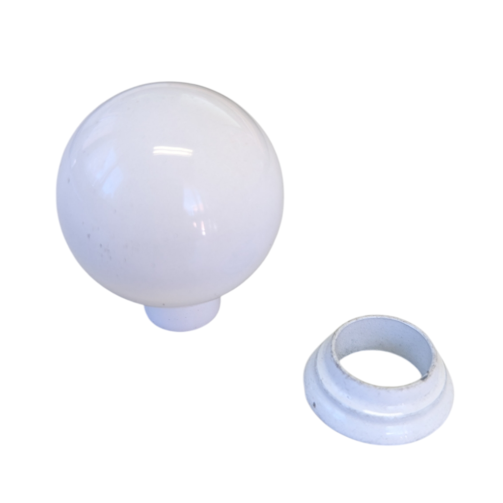 60B30 | POMO METAL BOLA BLANCO 30 MM