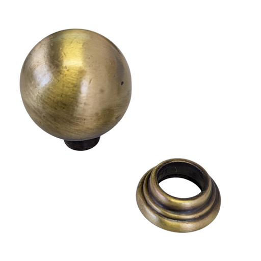 [18704] 60CU30 | POMO METAL BOLA 30 MM CUERO