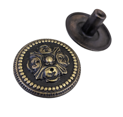 [18572] 30CU35 | POMO METAL 35 MM CUERO